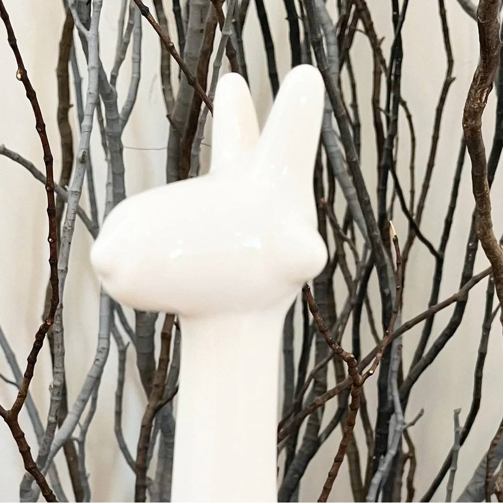 Giraffe Ceramic Balloon Figure White - Picture 6 of 6